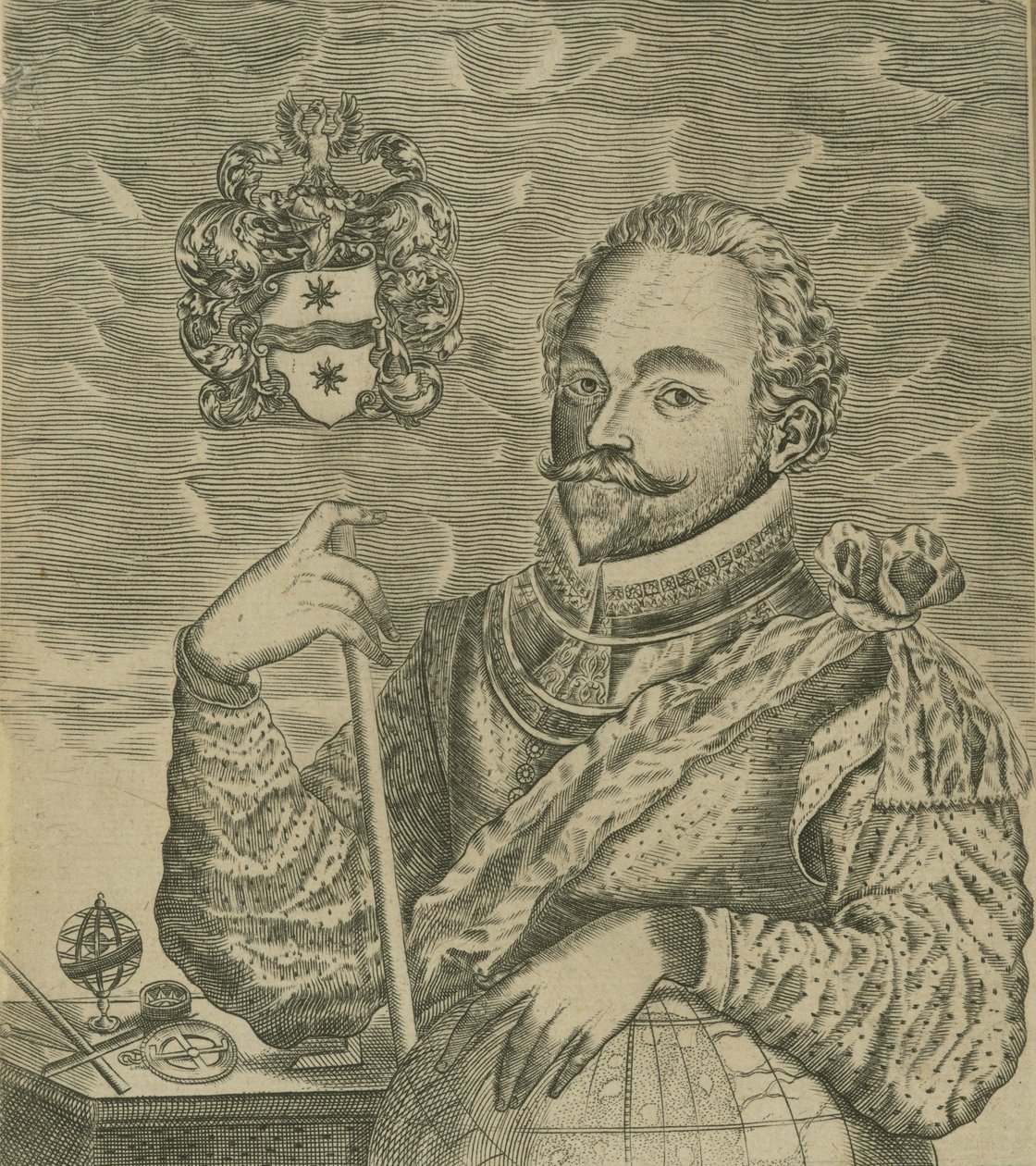 Porträtt av Sir Francis Drake, 1628. av Robert Vaughan