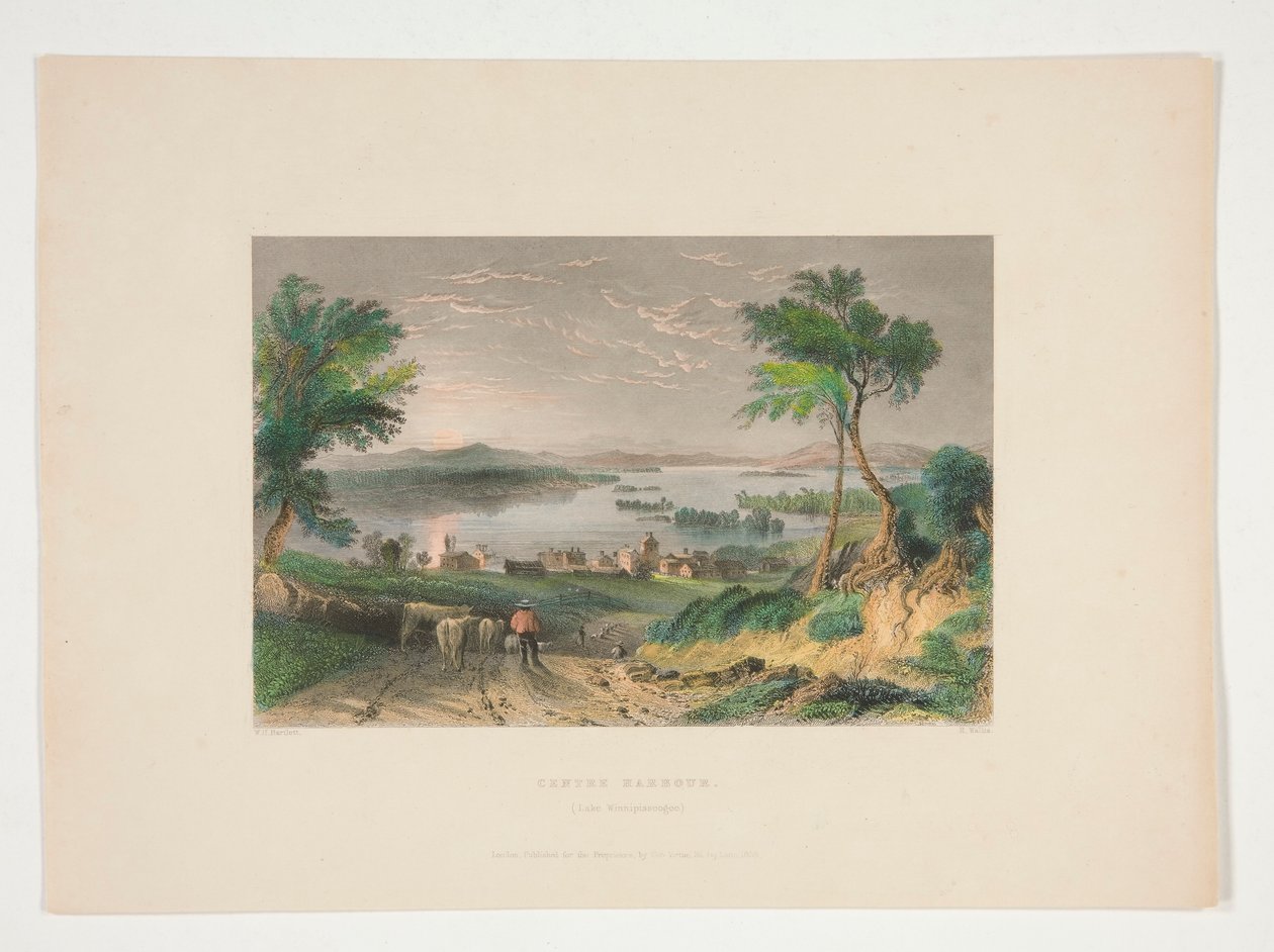 Center Harbour, Lake Winnipesaukee, illustration för Nathaniel Parker Willis av Robert Wallis
