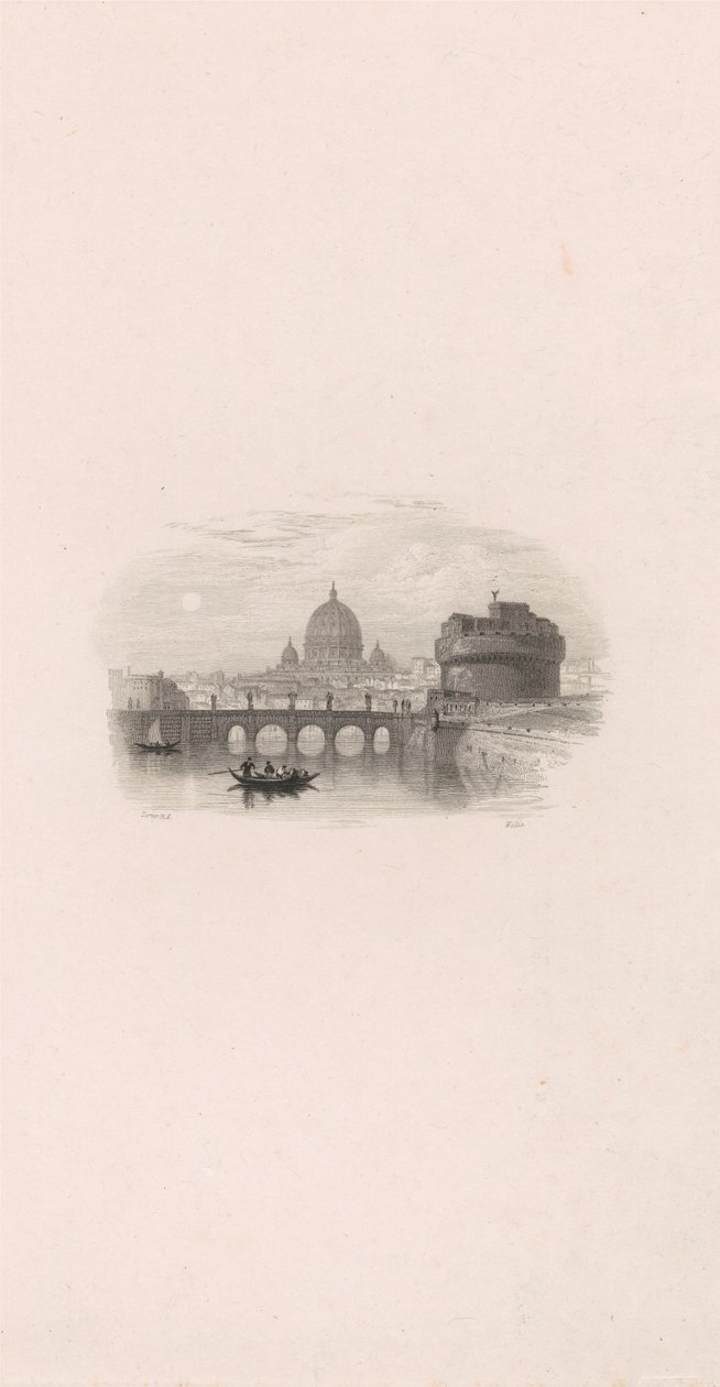 Rom, St. Angelos slott (vinjett) av Robert Wallis