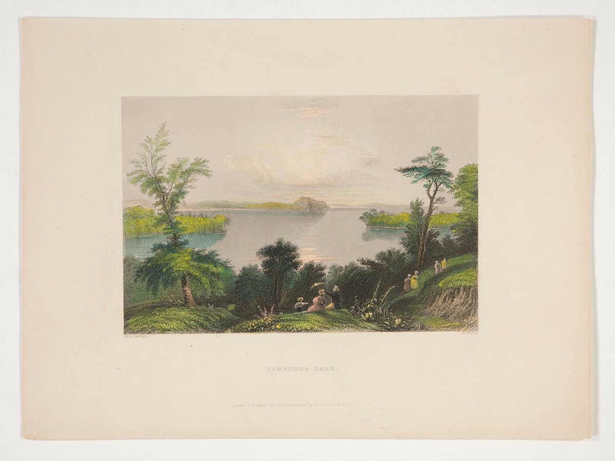 Saratoga Lake, illustration för Nathaniel Parker Willis av Robert Wallis