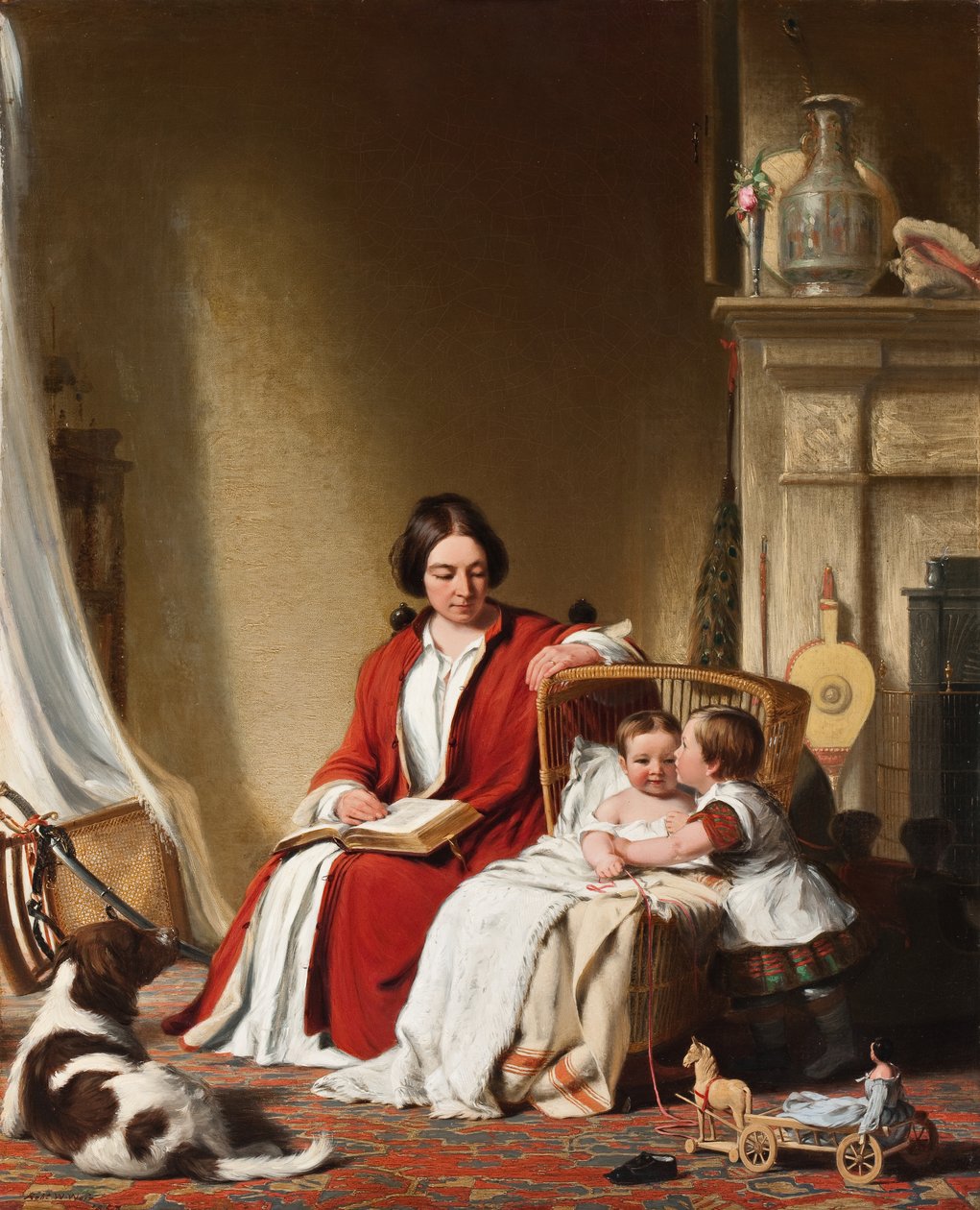 Mrs Bradford Ripley Alden och hennes barn av Robert Walter Weir