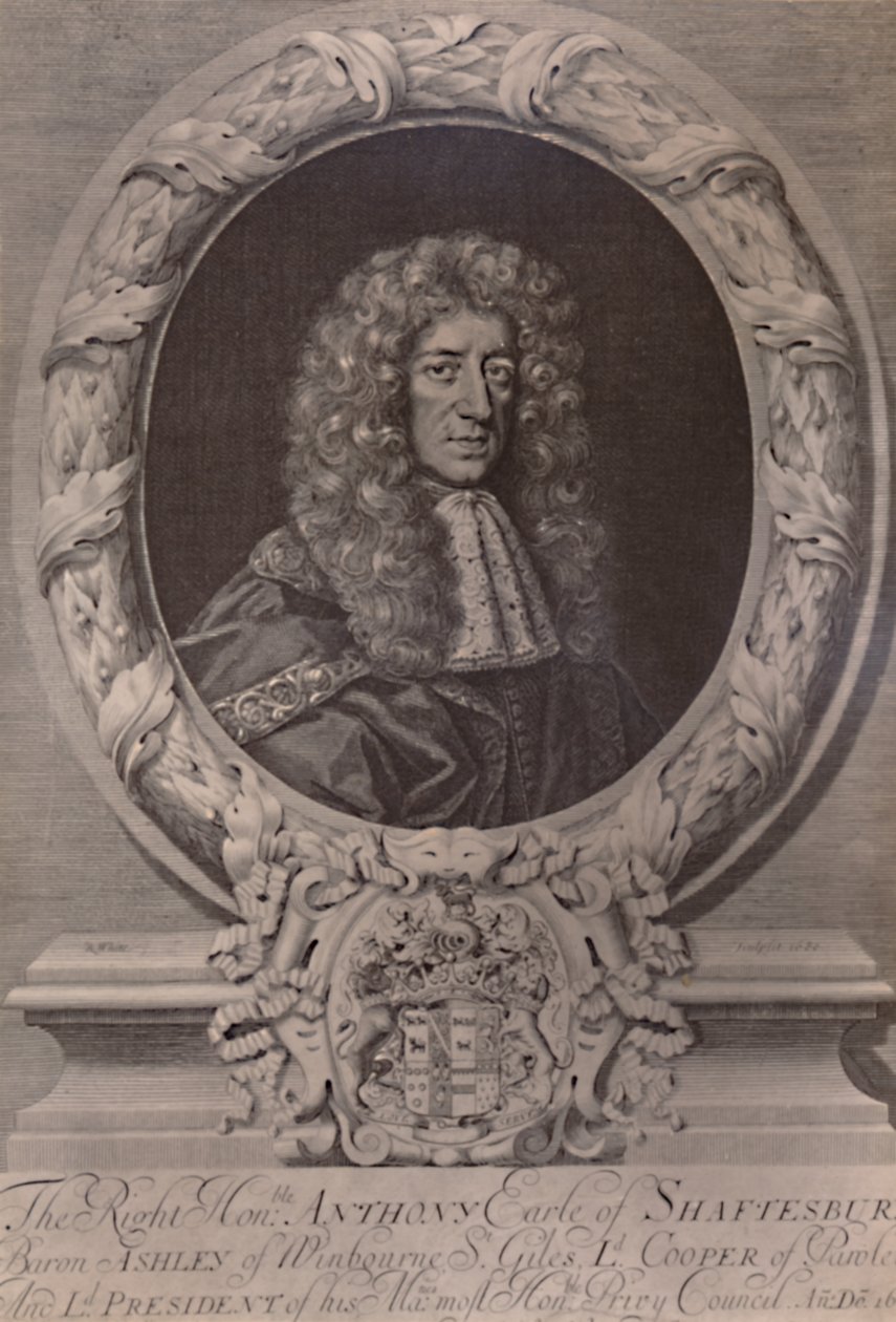 Anthony Ashley Cooper, 1:e earl av Shaftesbury, engelsk statsman, c1680 1894 av Robert White
