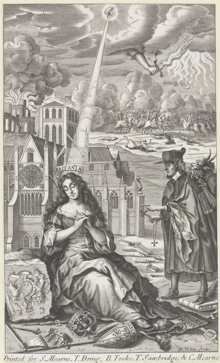 Britannia gråter för landets tillstånd, 1682 av Robert White