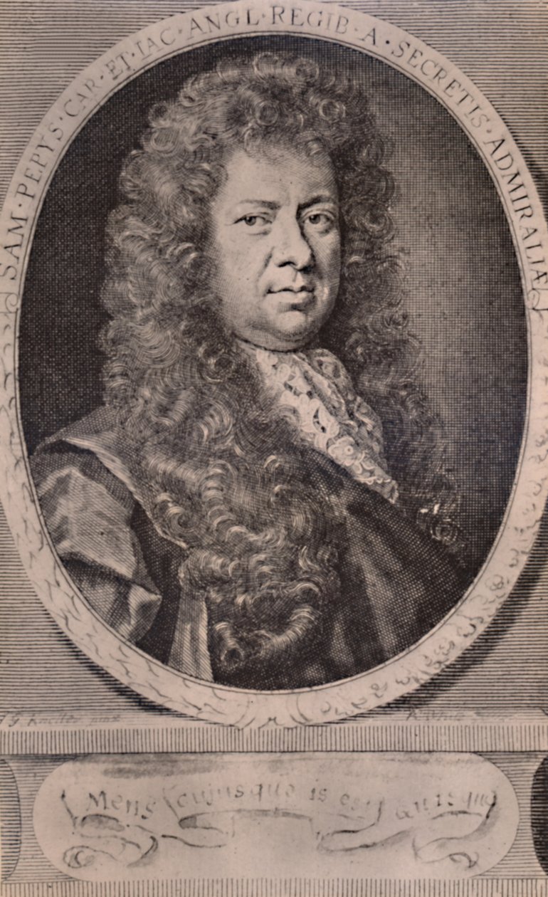 Samuel Pepys, engelsk dagbokförare och marinadministratör, c1690 1894 av Robert White