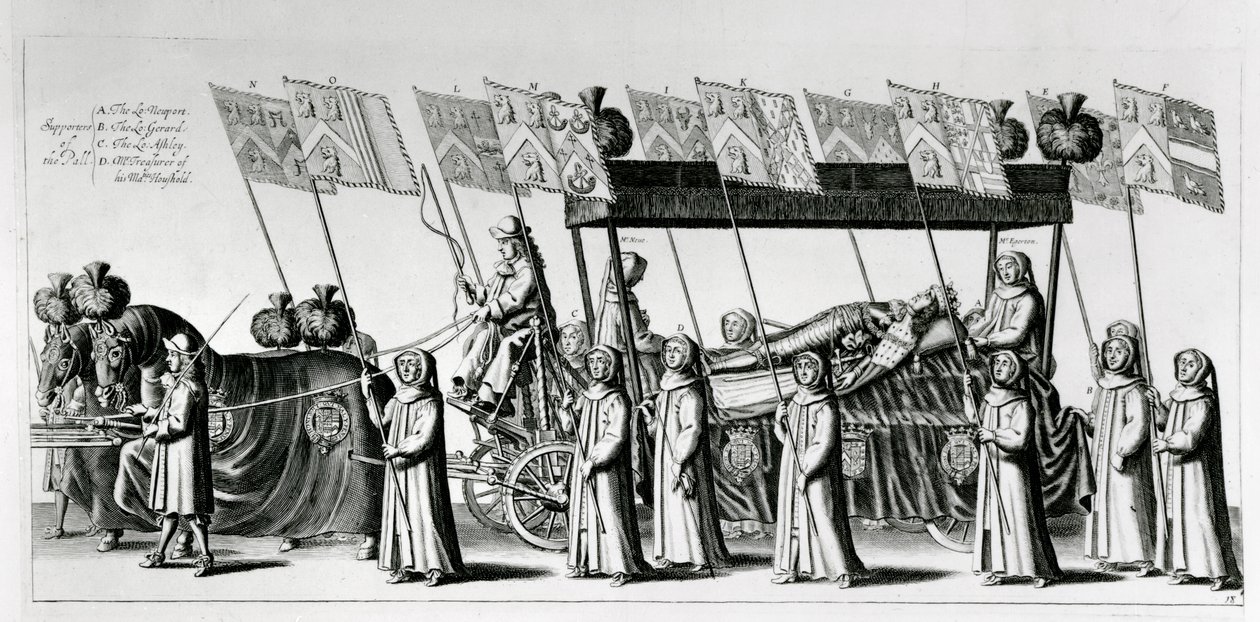 Statlig begravning av George Monck, 1:e hertig av Albemarle, 1671 av Robert White