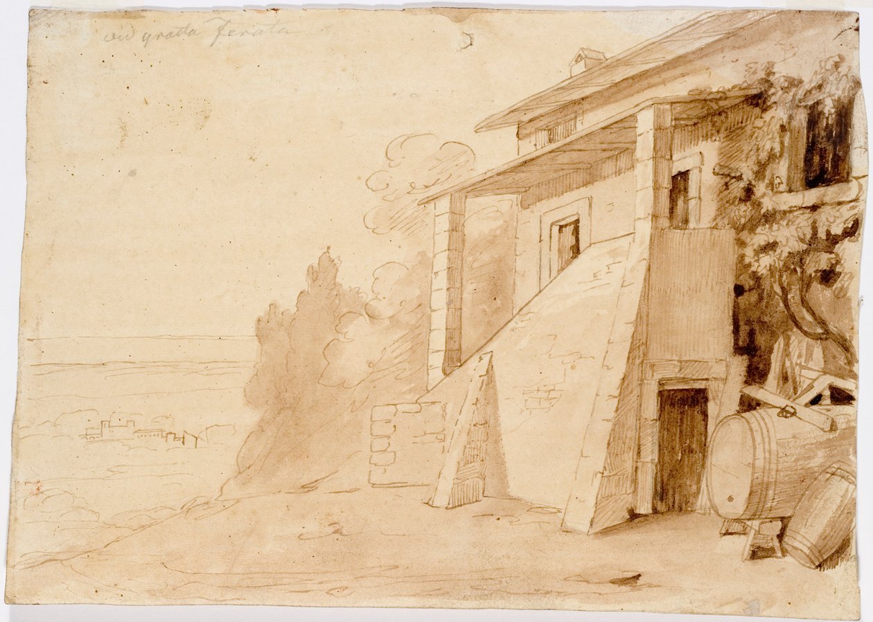 Landskap, Grottaferrata av Robert Wilhelm Ekman