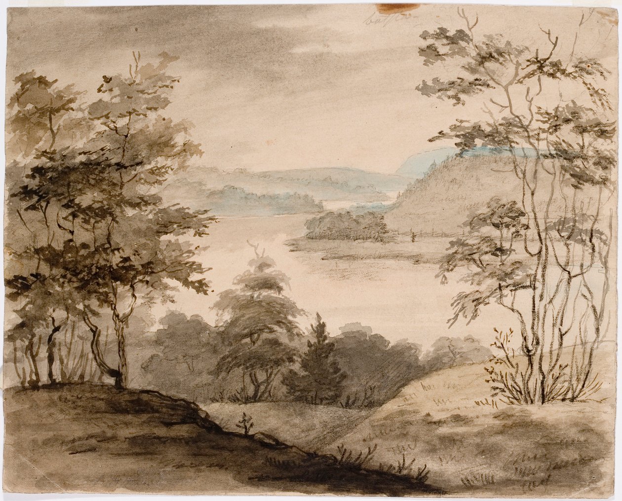 Landskap med slingrande flod av Robert Wilhelm Ekman