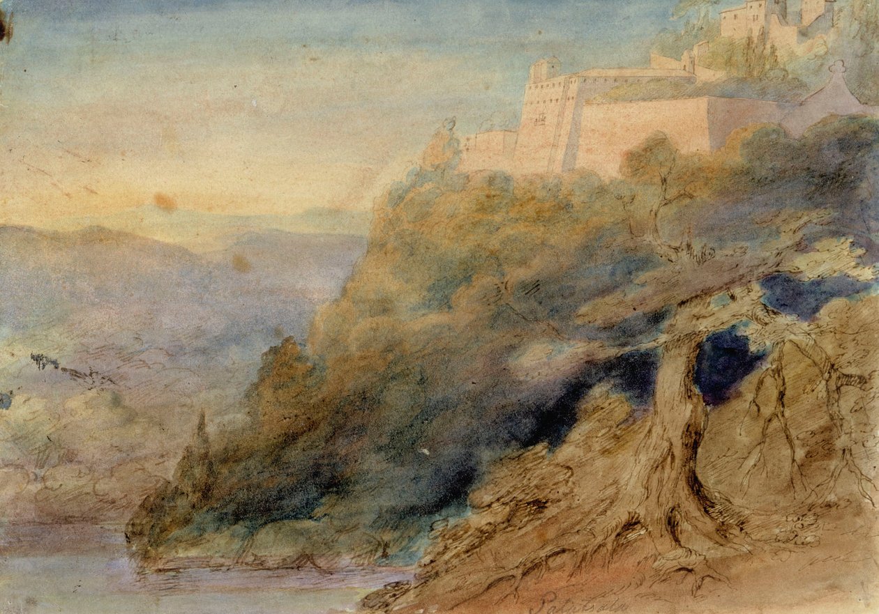Palazzolo, Italienskt landskap av Robert Wilhelm Ekman