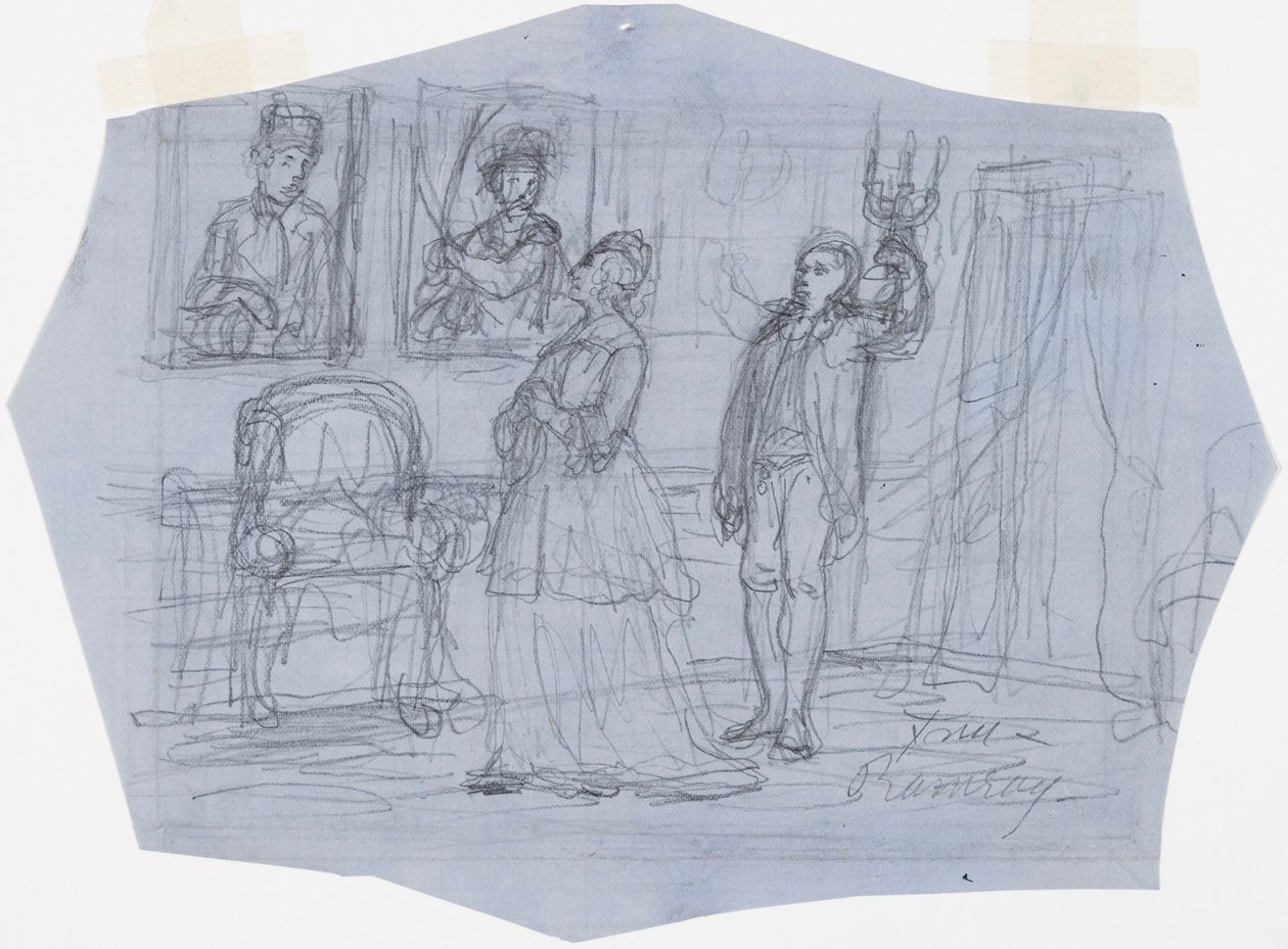 Mrs Ramsay. Illustration till dikten The Vision of the Traveller in the Stories of Ensign Stål av Robert Wilhelm Ekman