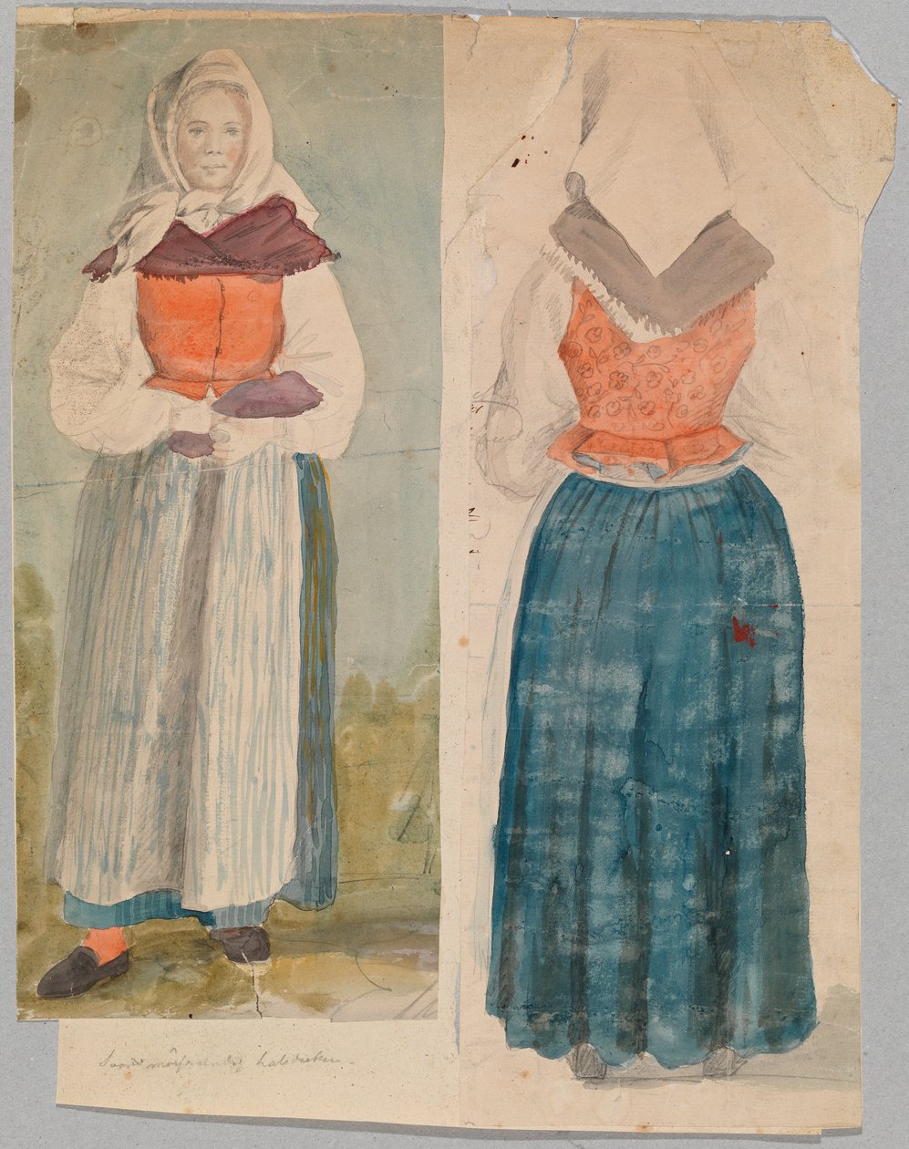 Kvinna i nationaldräkt av Robert Wilhelm Ekman