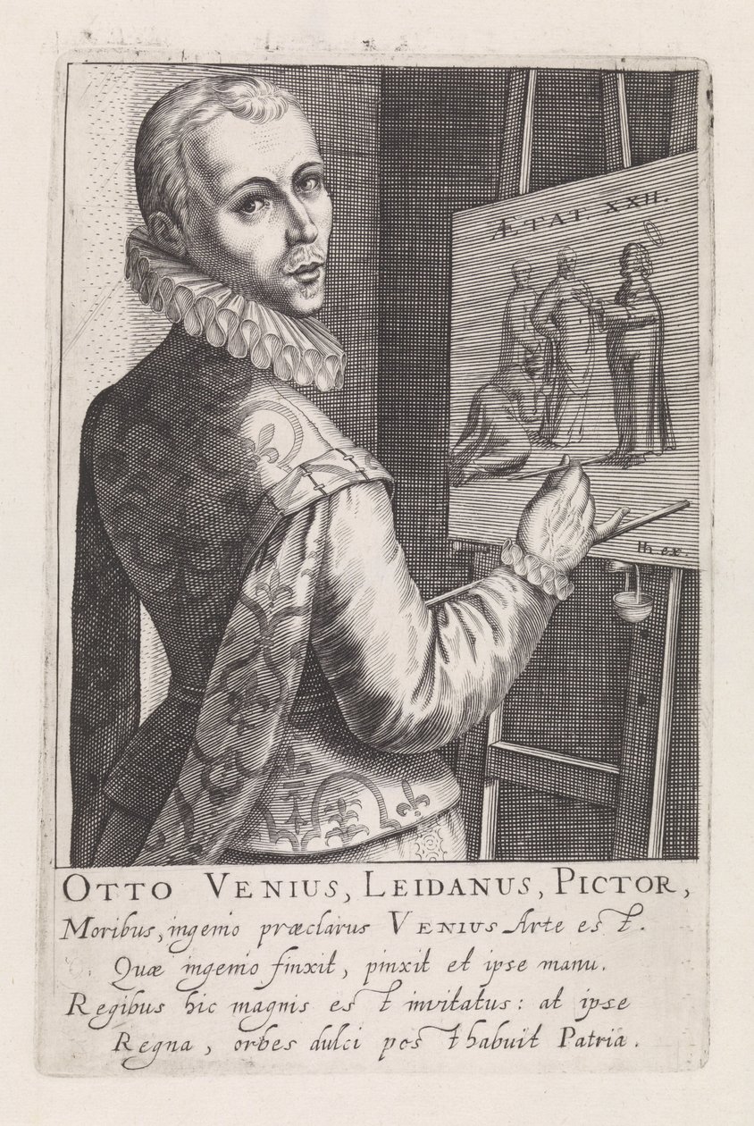 Porträtt av Otto van Veen av Robert Willemsz de Baudous