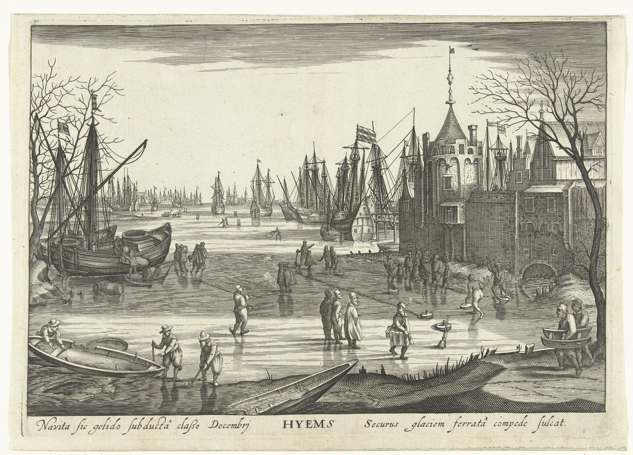 Vinter Hyems (titel på objekt) The Four Seasons in Seascapes (serietitel) av Robert de Baudous