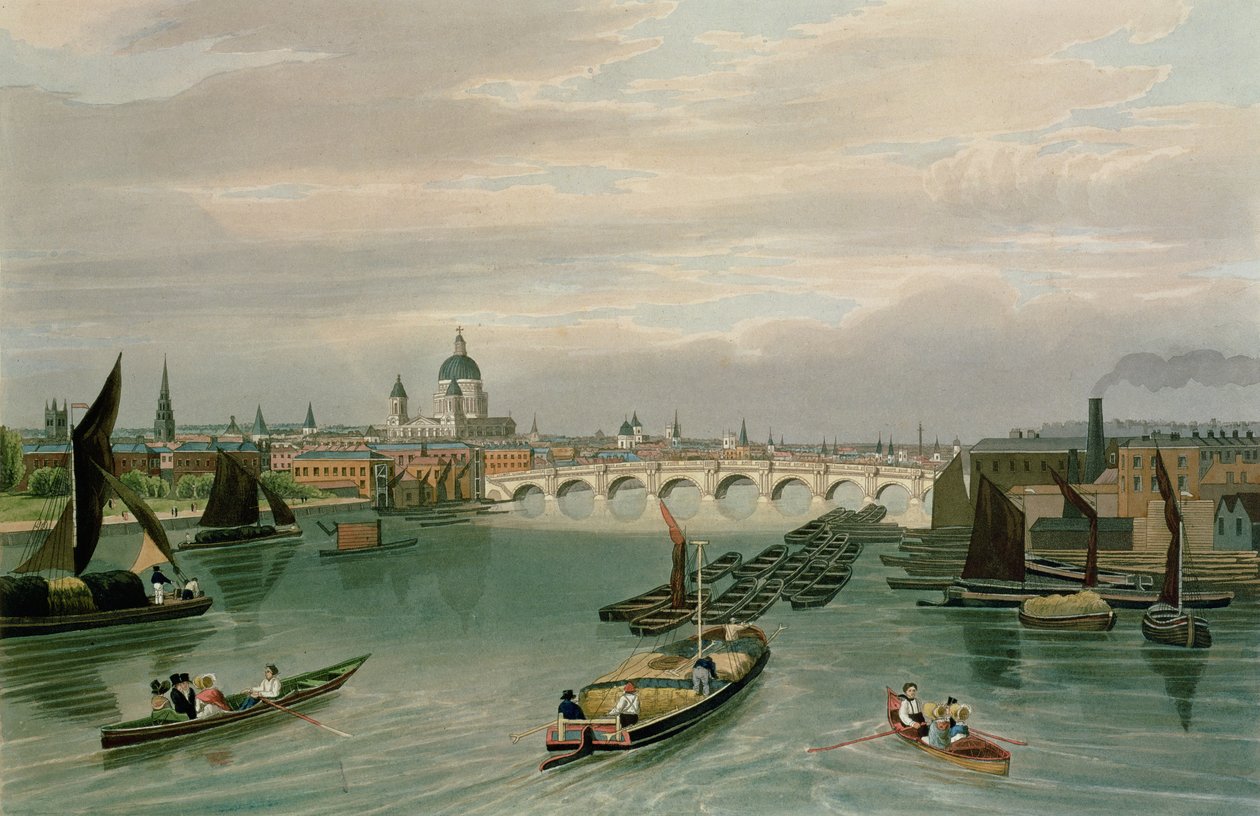 En utsikt över Blackfriars Bridge och St. Paul