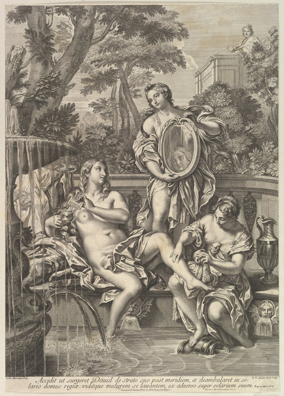 David och Batseba, 1680-1743. av Robert van Audenaerde
