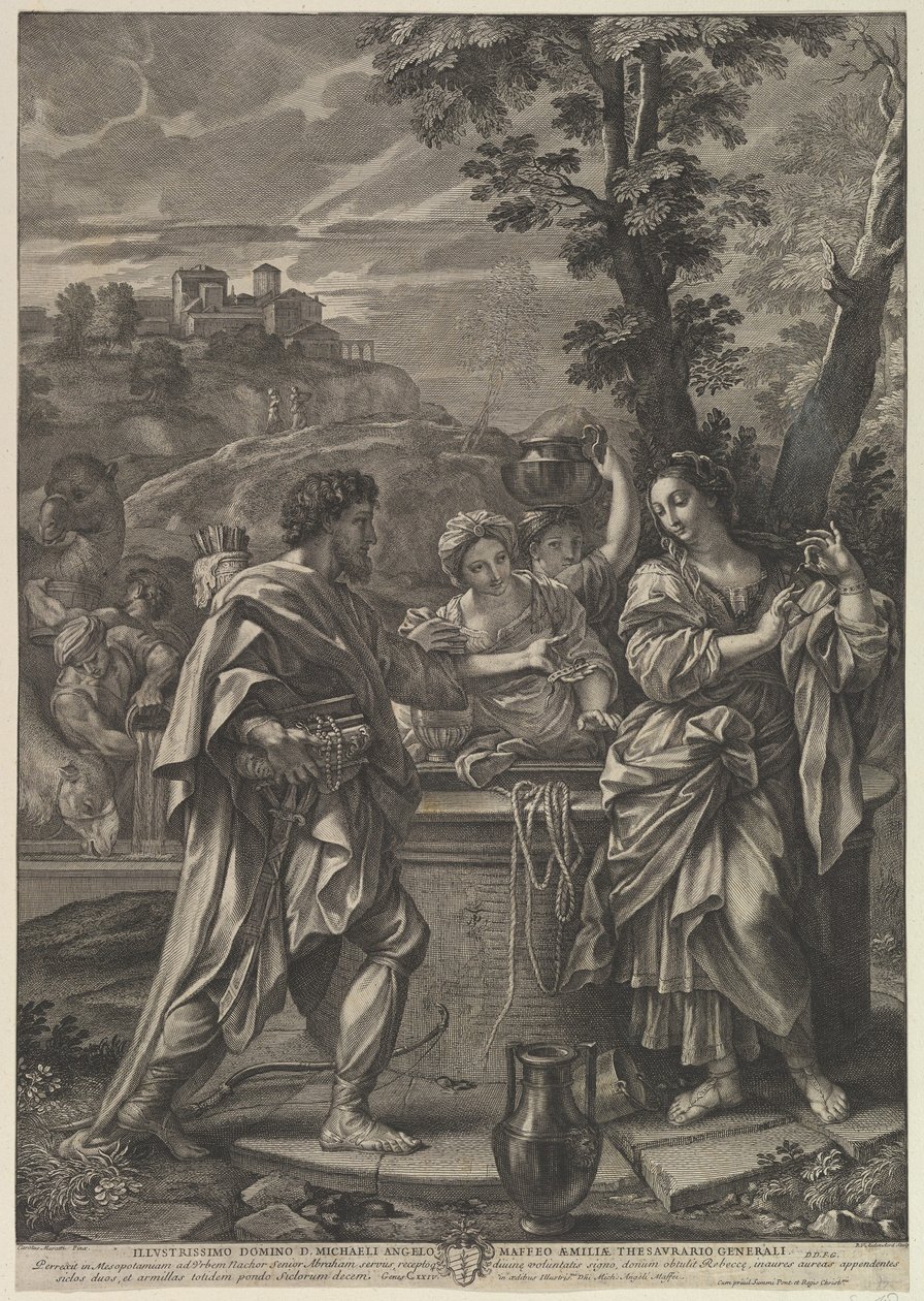 Rebecca vid brunnen. av Robert van Audenaerde