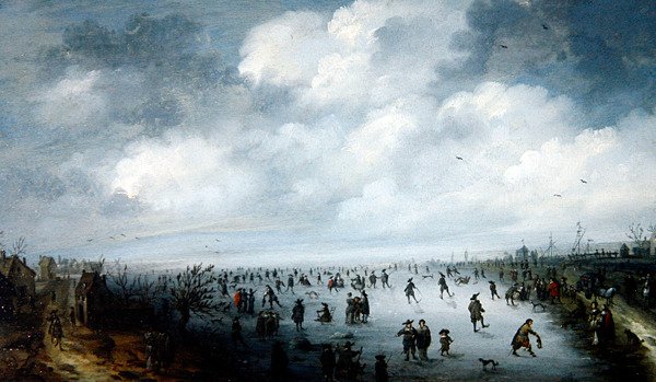 En vinterscen av Robert van den Hoecke