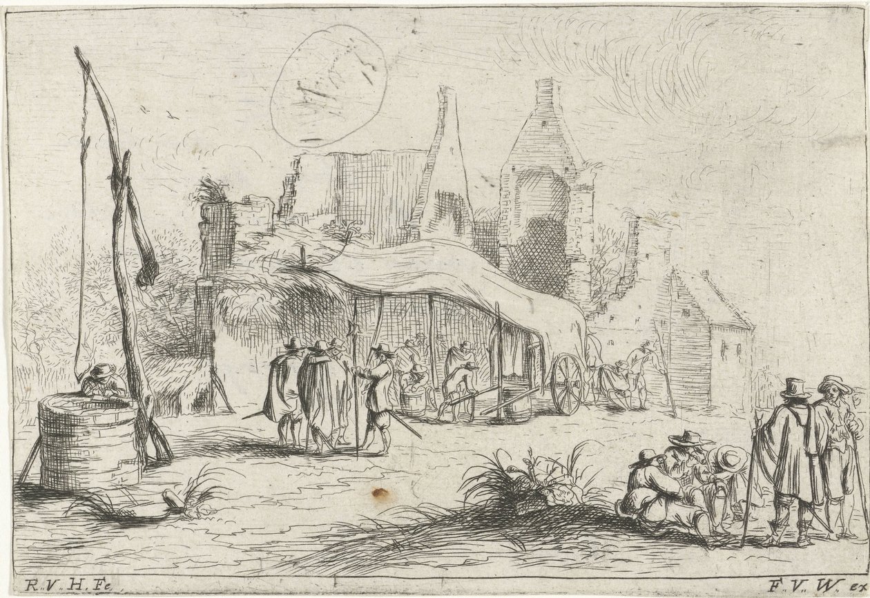 Tja och ett tält vid en ruin Olika läger (serietitel) av Robert van den Hoecke