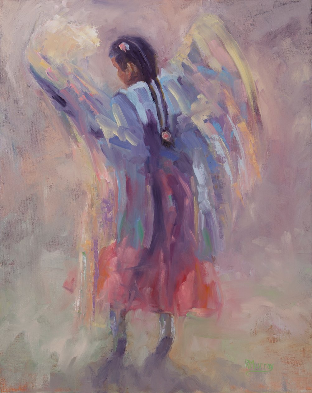 Angel Can Fly, 2015 (olja på duk) av Roberta Murray