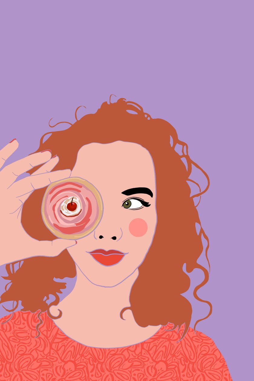 Cupcake Face, 2022 (digital) av Roberta Murray