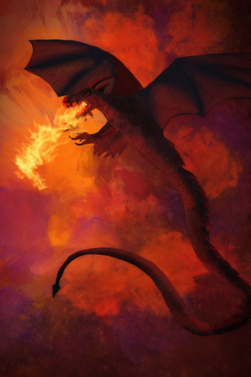 Fire Dragon, 2022 (digital) av Roberta Murray