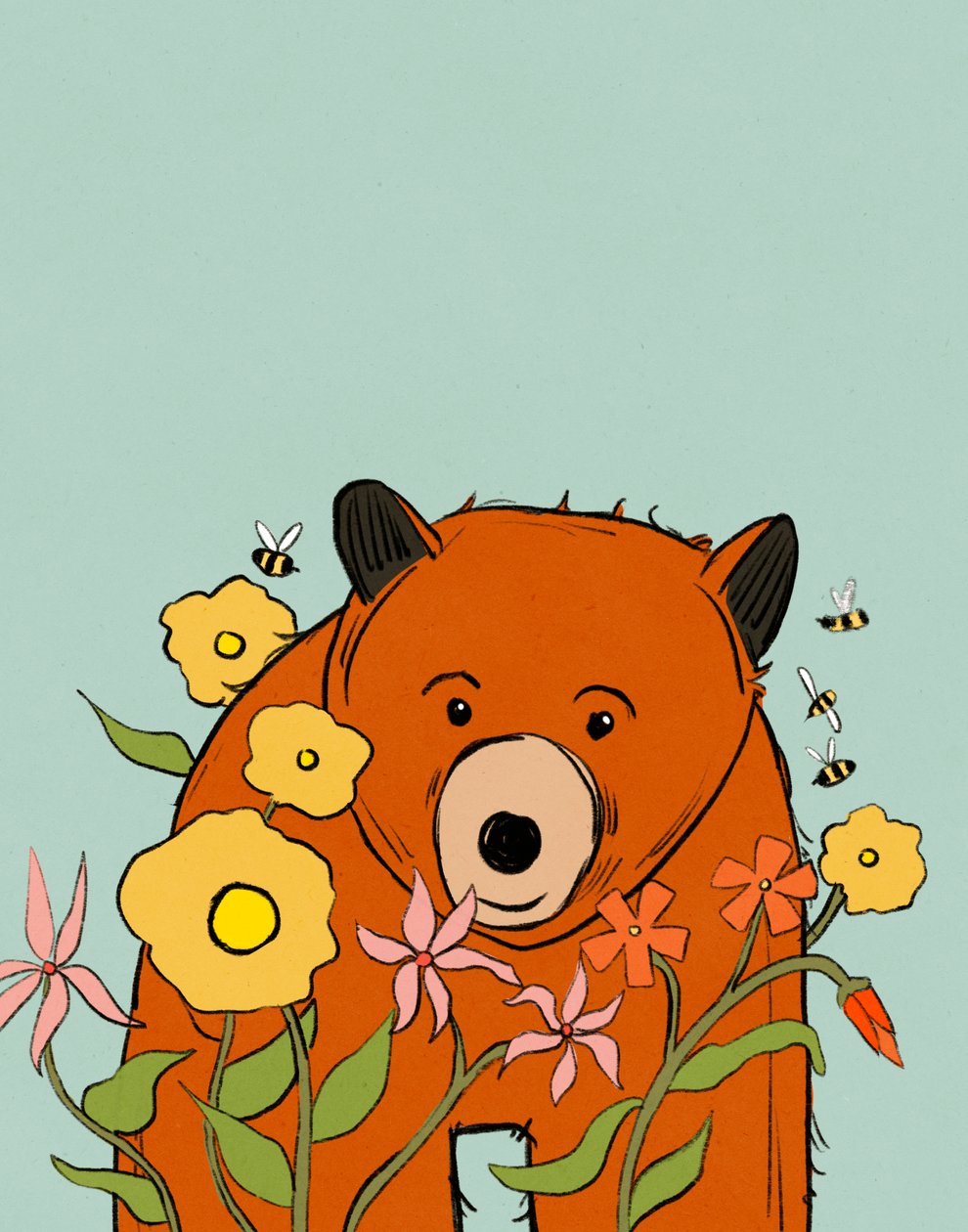 Flower Bear, 2021 (digital) av Roberta Murray