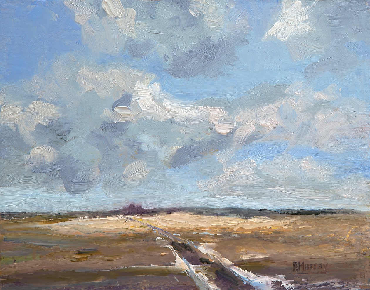 Last Of The Snow, 2019 (olja på pannå) av Roberta Murray