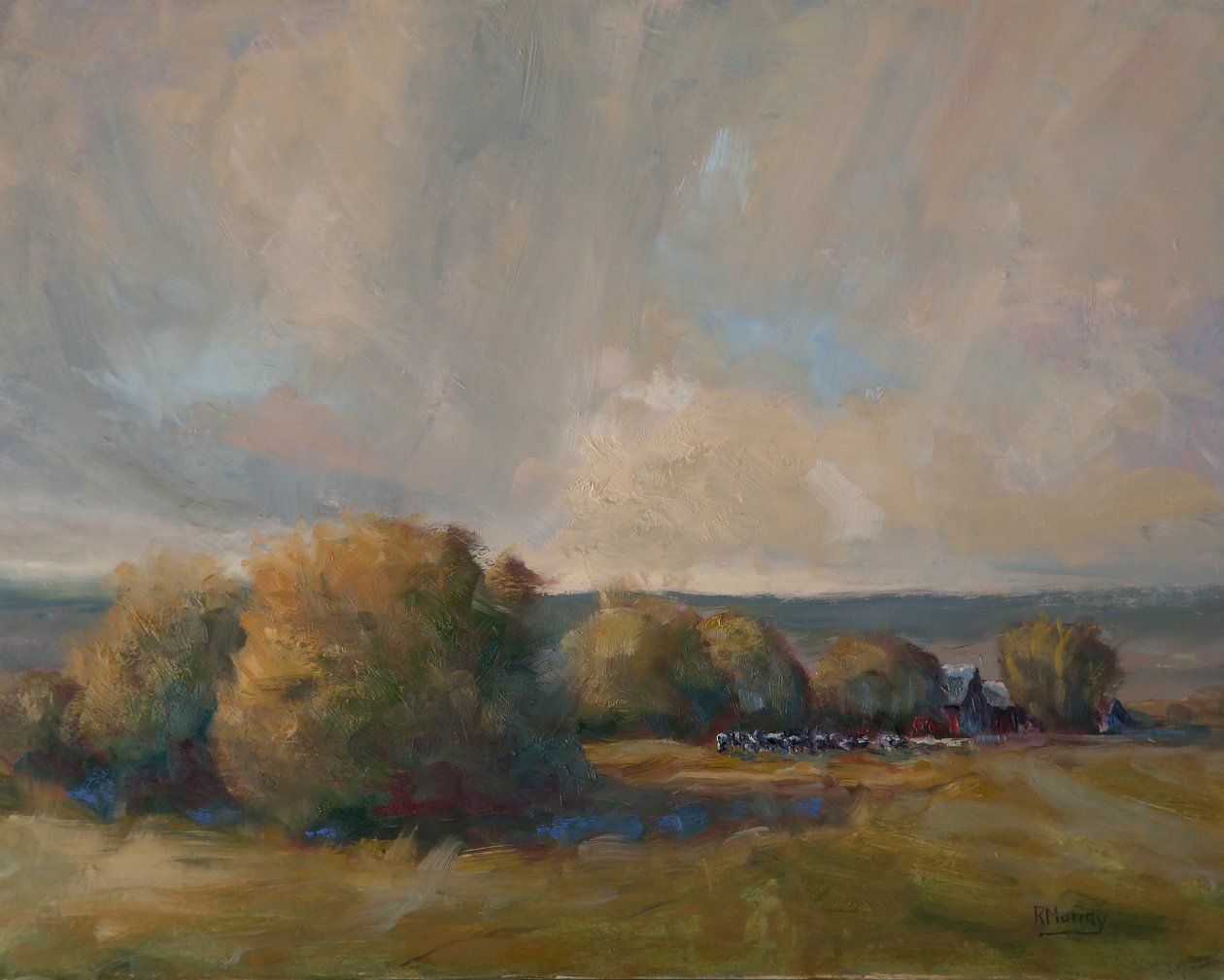Moon Rising, 2016 (olja på pannå) av Roberta Murray