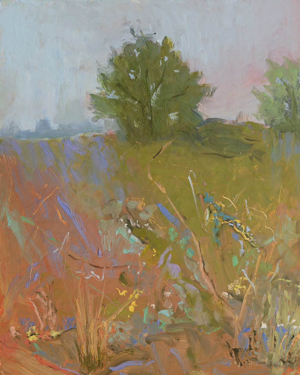 She Became A Garden, 2023 (olja på papper) av Roberta Murray