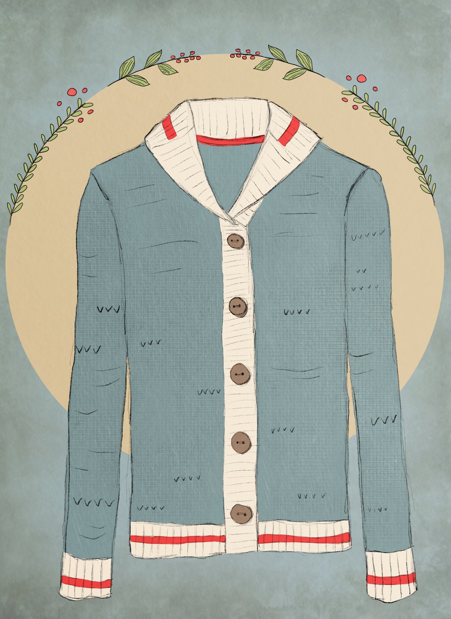 Sock Monkey Sweater, 2019 (digital) av Roberta Murray