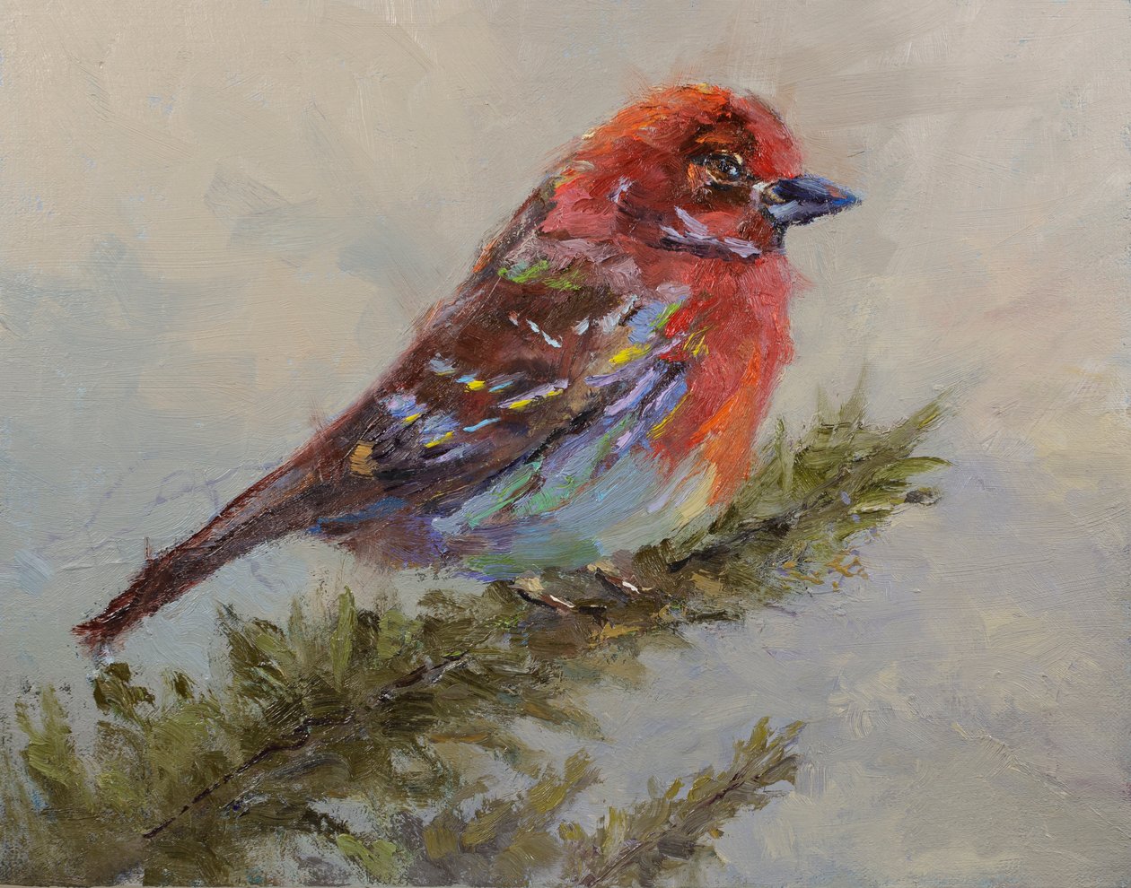 That Bird Of Song, 2023 (olja på pannå) av Roberta Murray