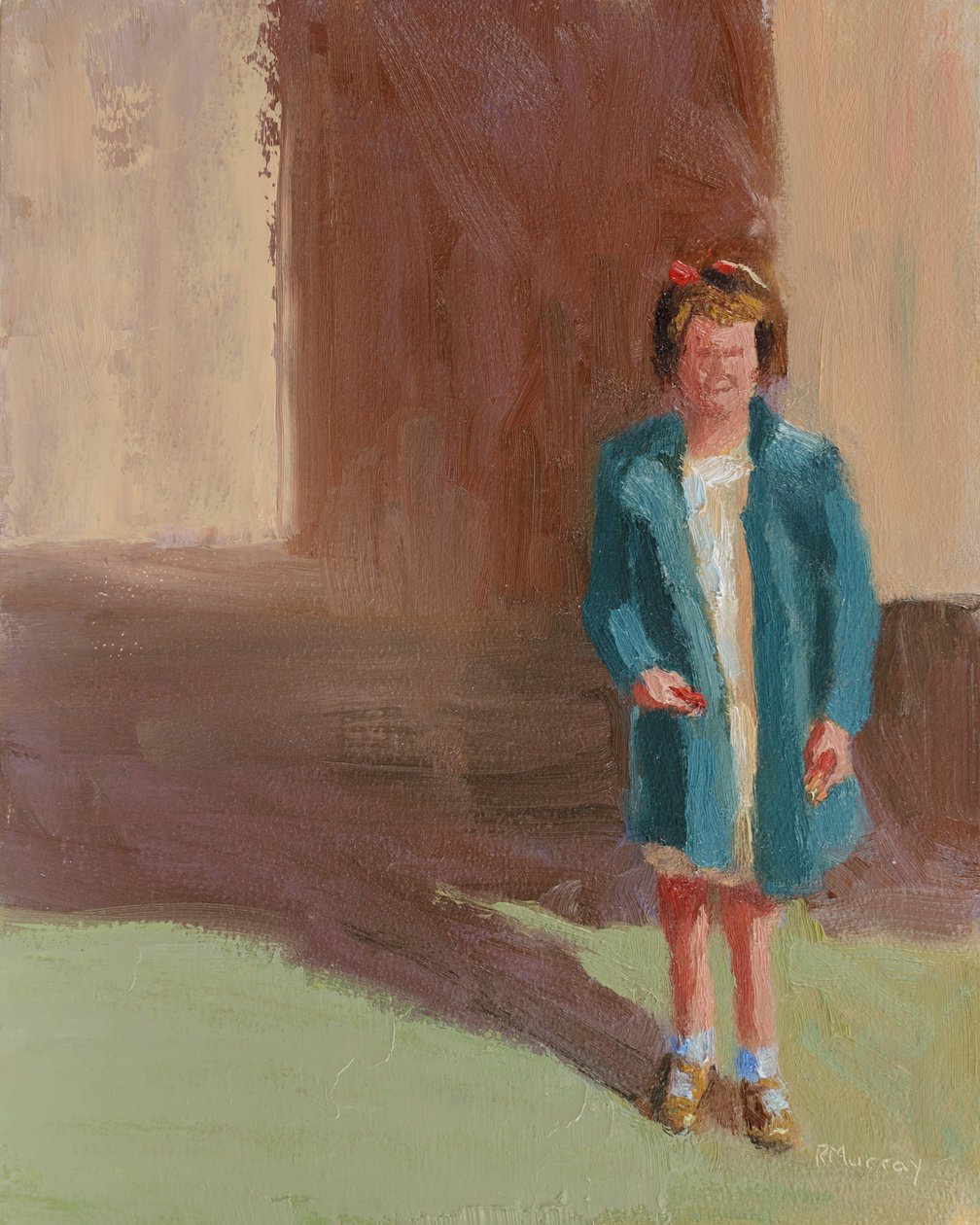 The School Girl, 2023 (olja på papper) av Roberta Murray