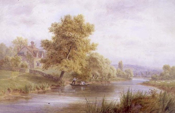 Vale of Evesham (akvarell på papper) av Roberto Angelo Kittermaster Marshall