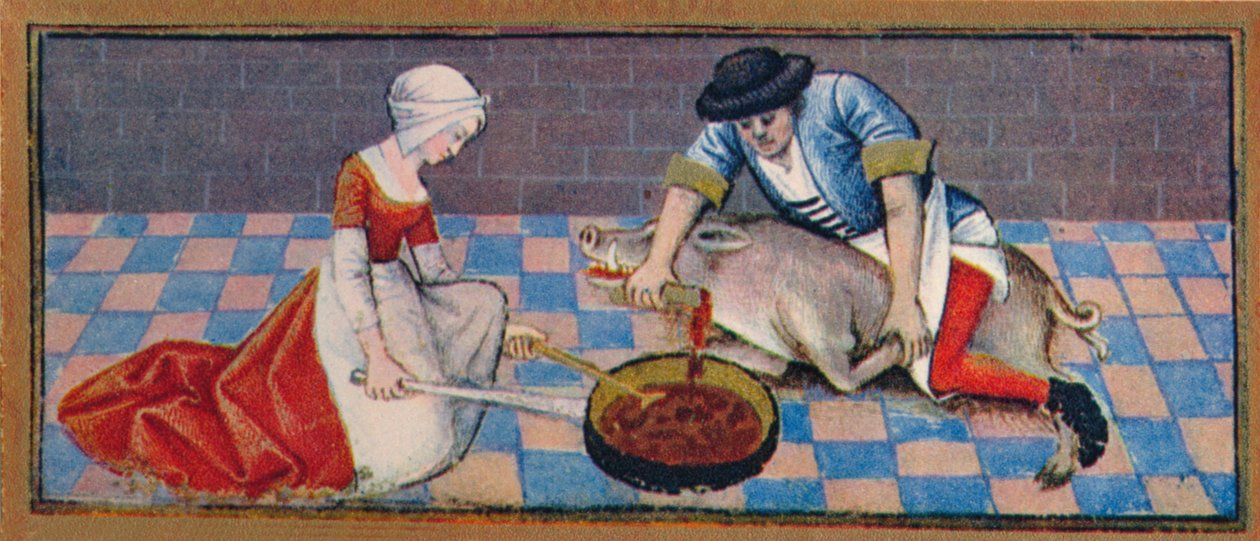 November - slakt av grisen, 1400-talet, 1939. av Robinet Testard