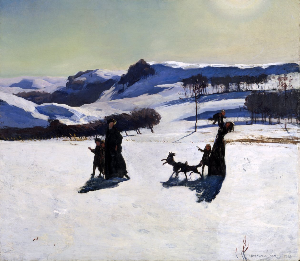 Snöfält (vinter i Berkshires) av Rockwell Kent