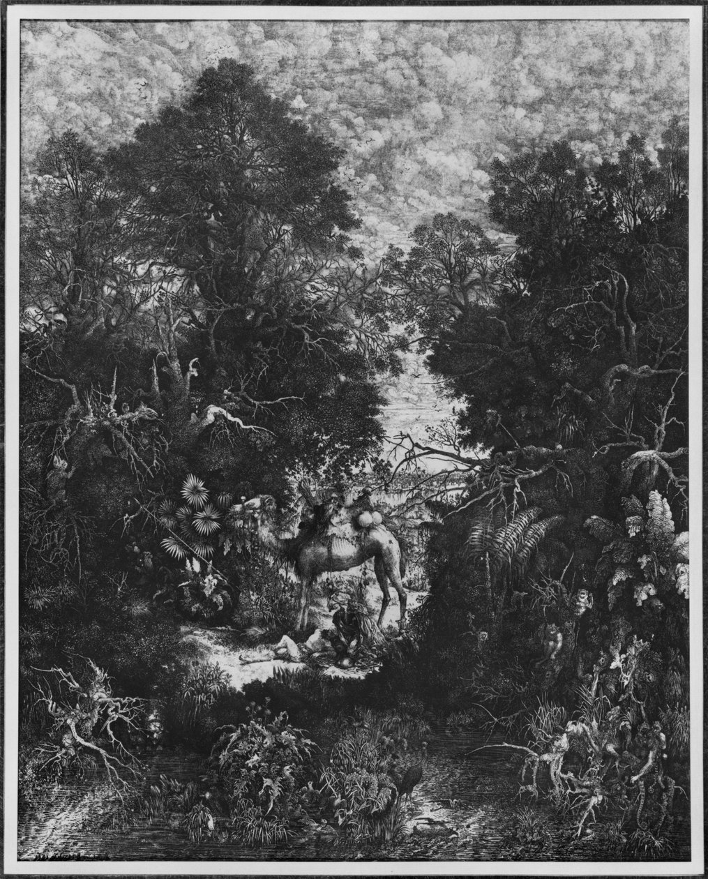 Den barmhärtige samariten, 1861 av Rodolphe Bresdin