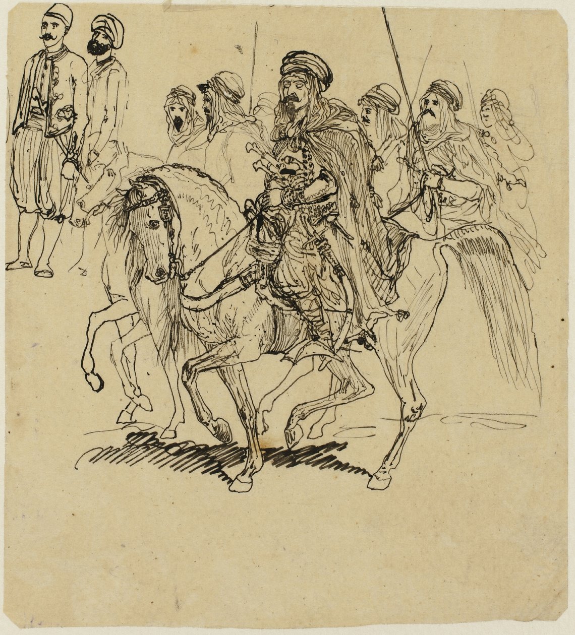 Arabiska ryttare av Rodolphe Bresdin