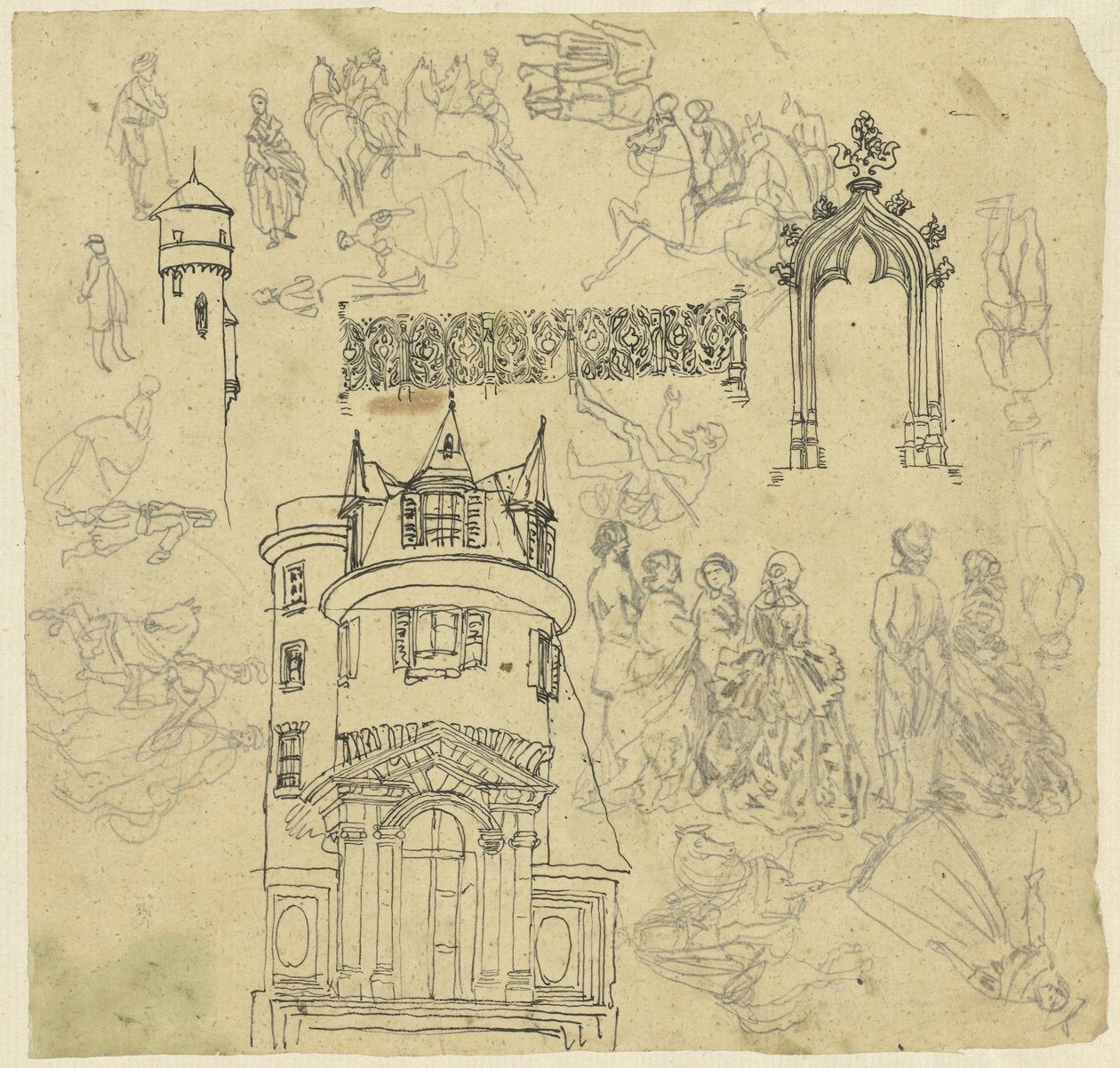 Arkitektur och figurer av Rodolphe Bresdin