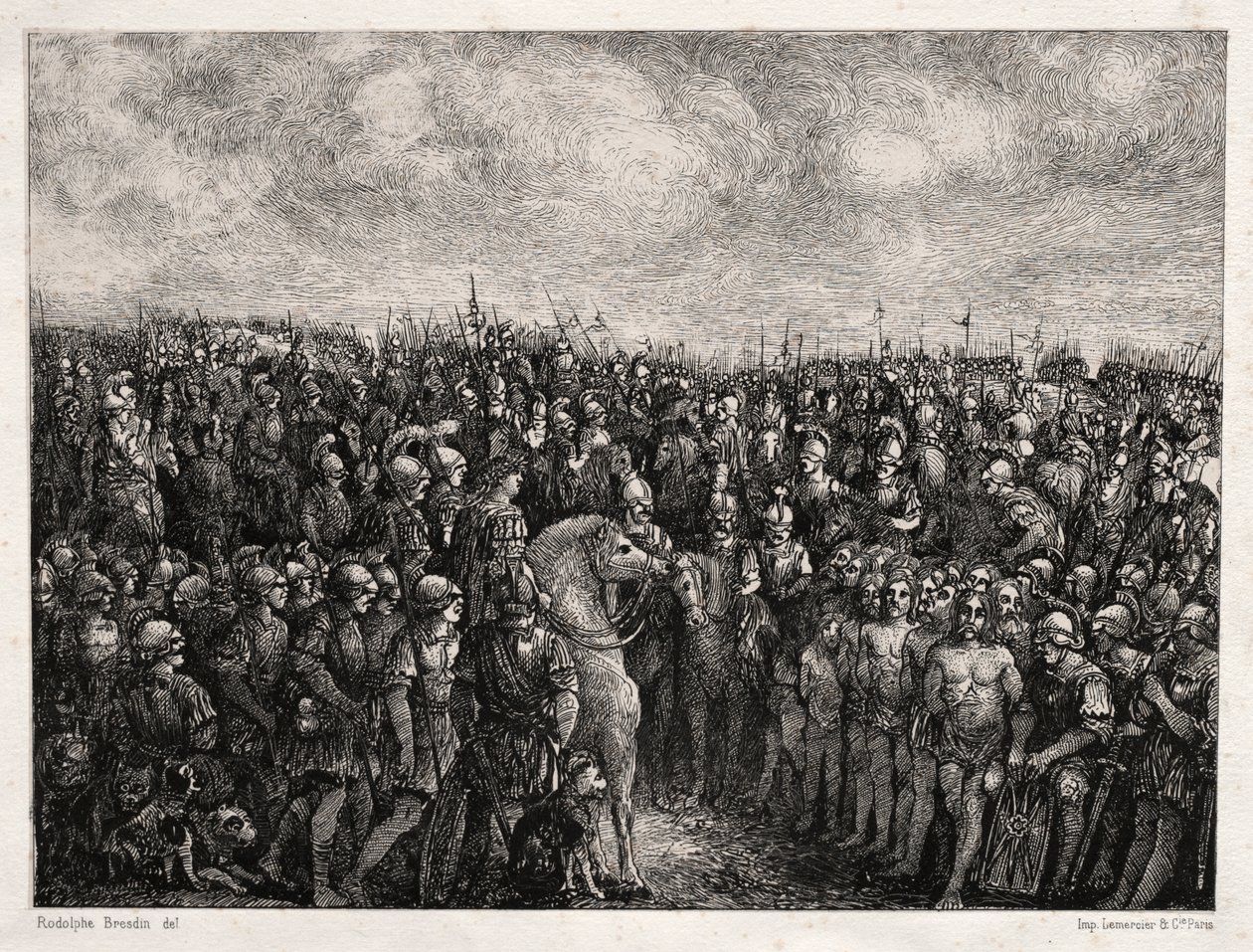 Caesar och hans fångar av Rodolphe Bresdin