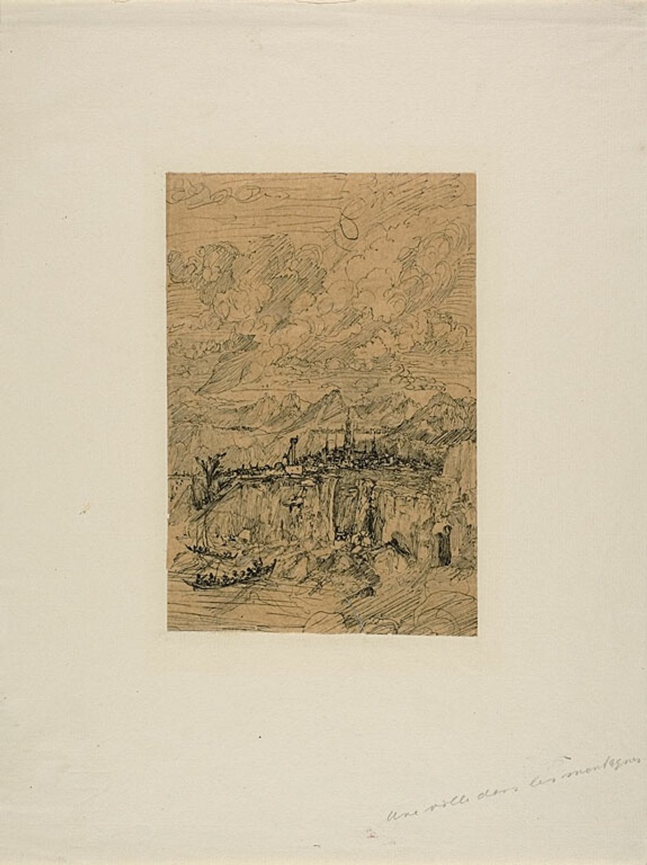 Stad i bergen av Rodolphe Bresdin