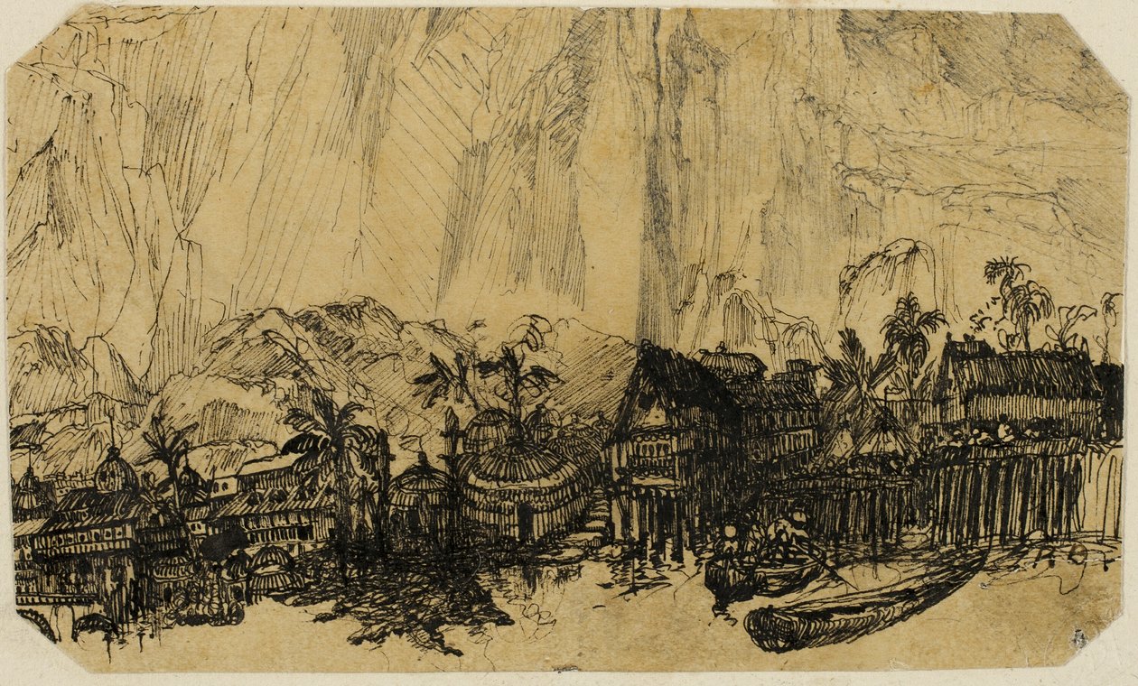 Exotiskt landskap av Rodolphe Bresdin