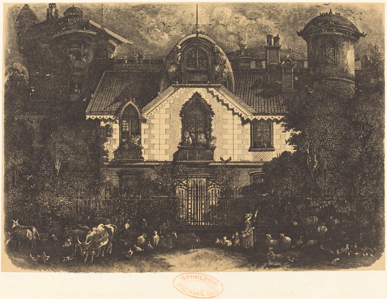 Det förtrollade huset (The Haunted House) av Rodolphe Bresdin