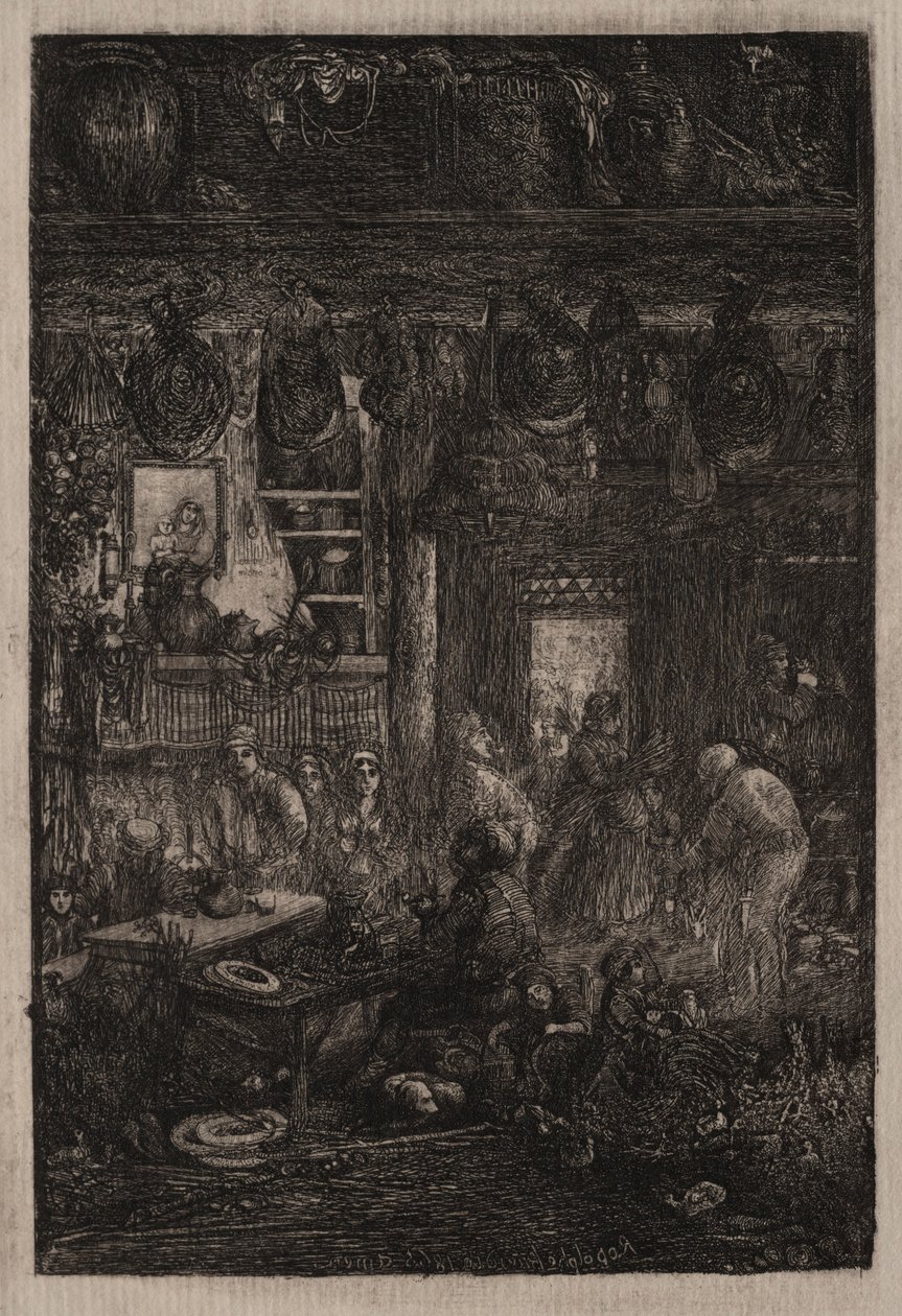 Moldavisk interiör, 1865. av Rodolphe Bresdin