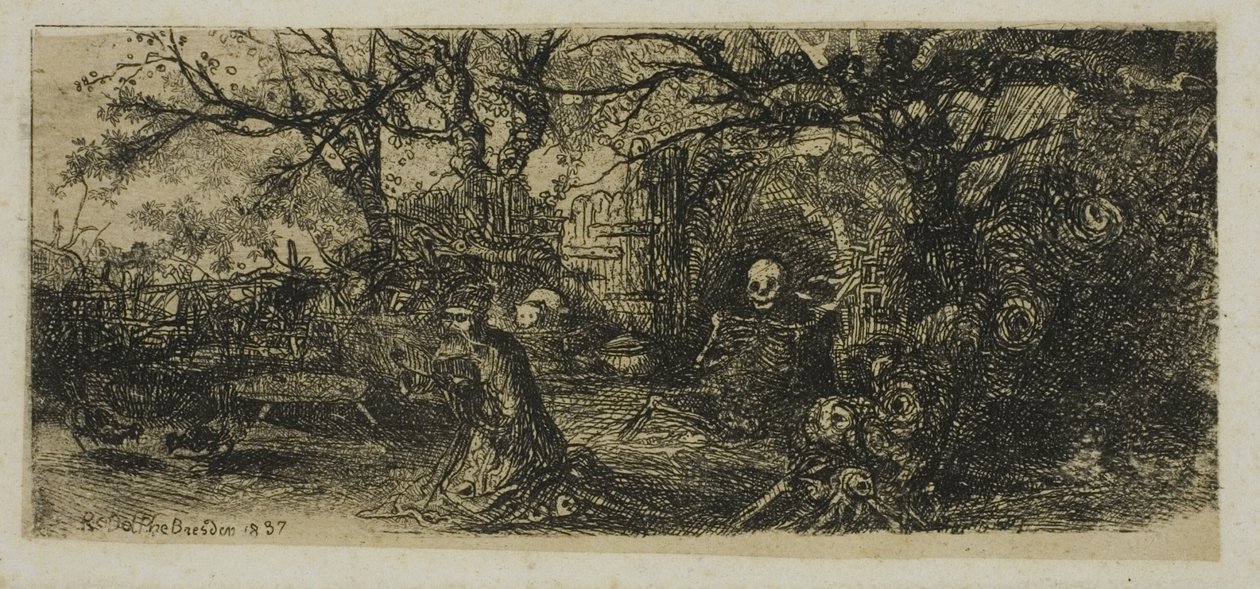Sankt Antonius och döden av Rodolphe Bresdin