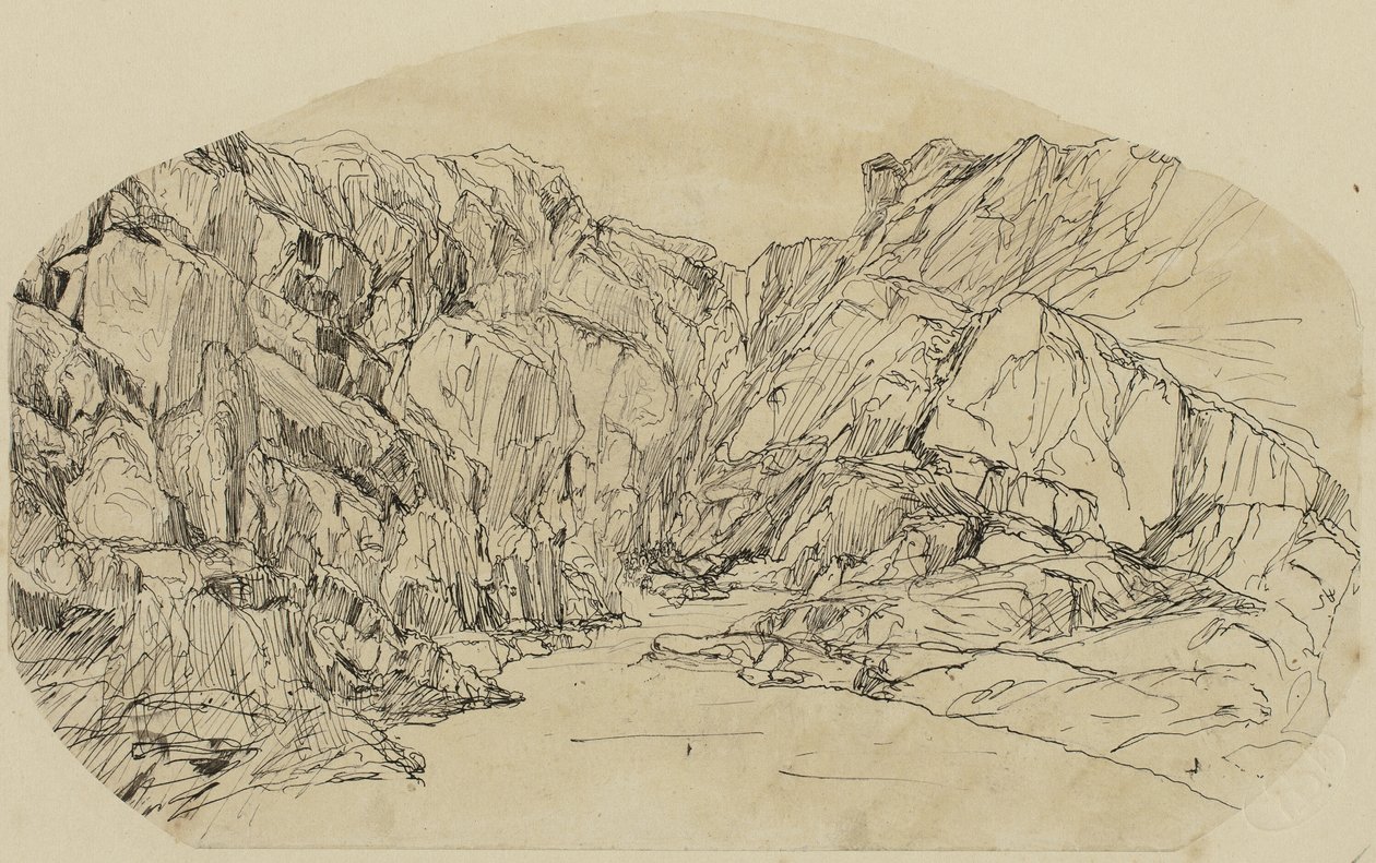 Ånga i en ravin av Rodolphe Bresdin