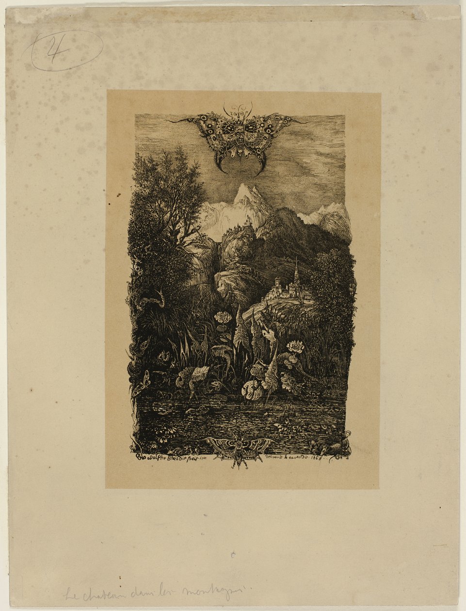 Fjärilen och dammen av Rodolphe Bresdin