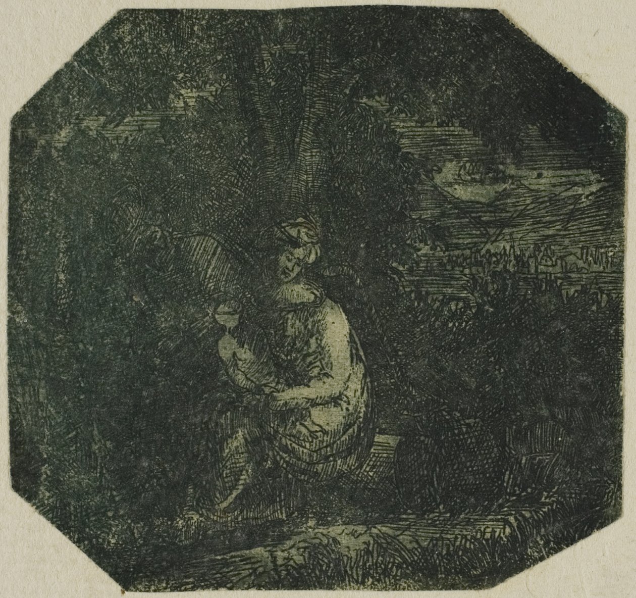 Den heliga familjen av Rodolphe Bresdin