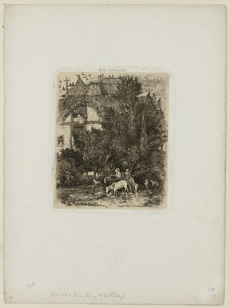 Huset med den svängda fasaden, från Revue Fantaisiste av Rodolphe Bresdin