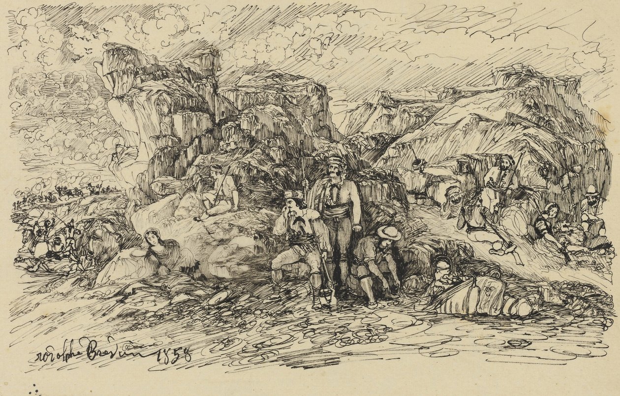 Smugglarna, 1858 av Rodolphe Bresdin