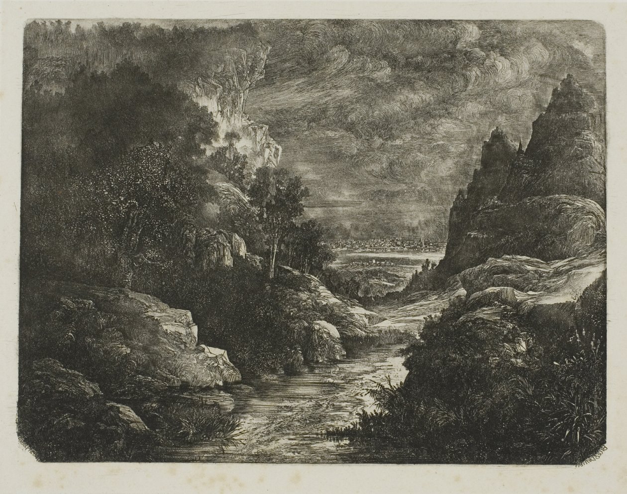 Bäcken i ravinen av Rodolphe Bresdin