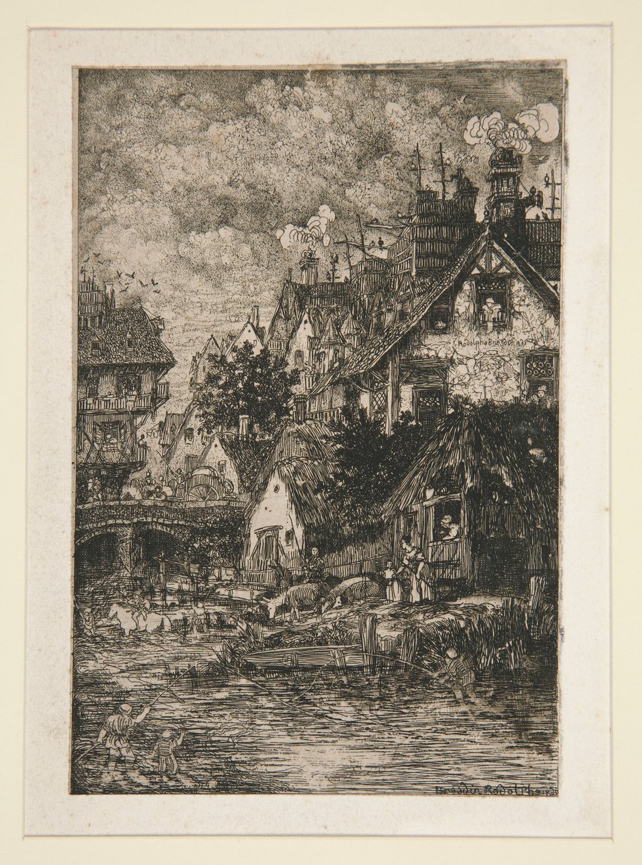 By vid en bäck av Rodolphe Bresdin